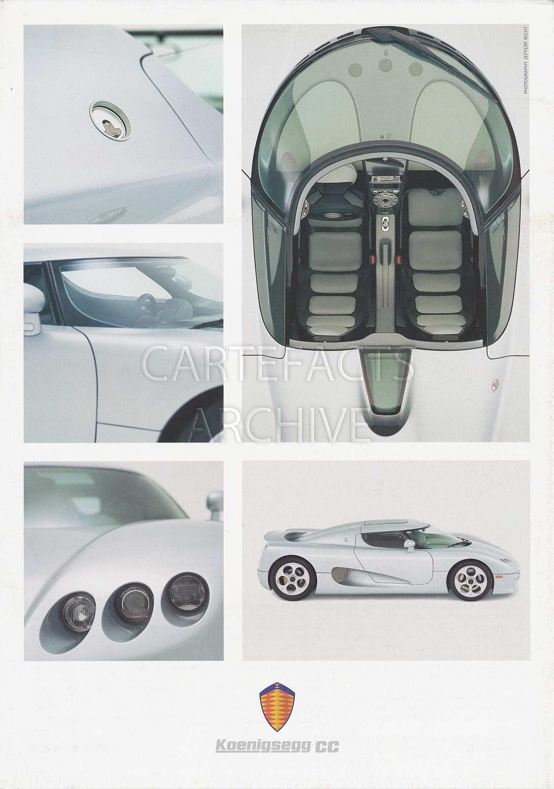 archivio - Konseページ Koenigsegg CC - brochure (2000) - Cartefacts