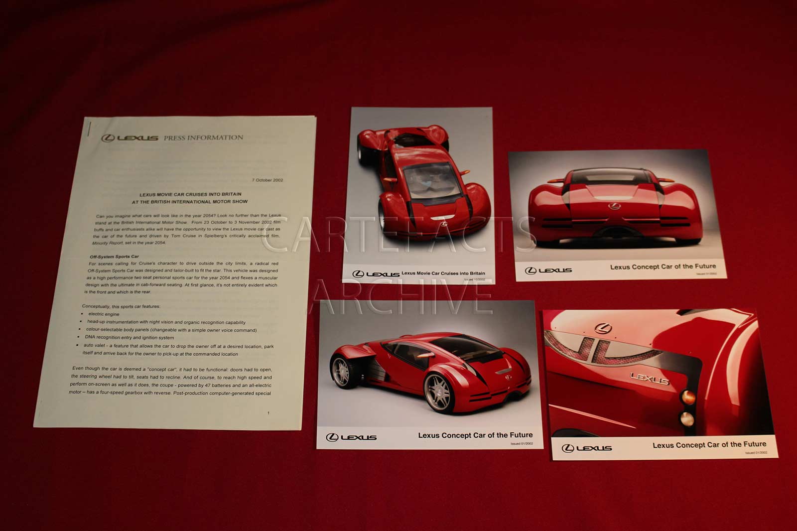 Lexus Concept Car Of The Future - press kit (2002)